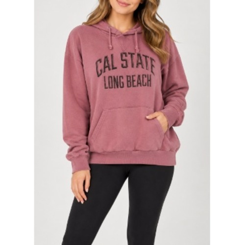 Women's Pink Collegiate Cal State Long Beach Mauve Pullover Sweatshirt Size L